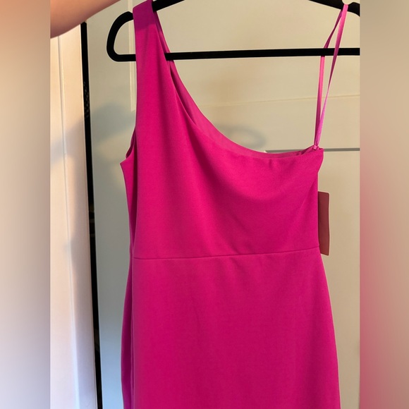 BHLDN Emilia One-Shoulder Stretch Crepe Mini - Picture 3 of 4